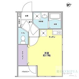 メゾン・プルミエ136 1階ワンルームの間取り