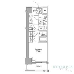 ザ・パークジオ碑文谷 1Kの間取図画像