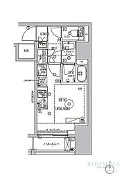 RELUXIA品川西大井 ワンルームの間取図画像