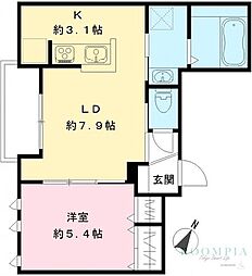 GRACE AOKI 1LDKの間取図画像