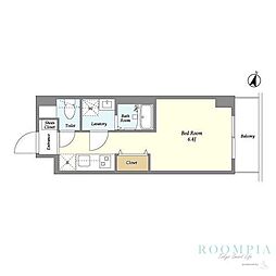 Primal品川西大井 ワンルームの間取図画像