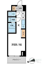 レジデンス雪が谷大塚 ワンルームの間取図画像