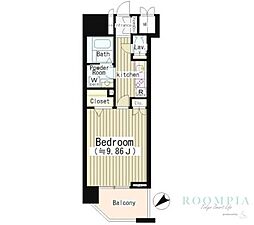 アーレア戸越公園 1Kの間取図画像