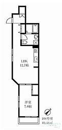 コルティーレ世田谷 1LDKの間取図画像
