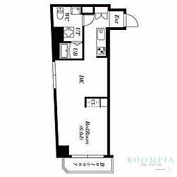 ラウスパレス三軒茶屋 1DKの間取図画像