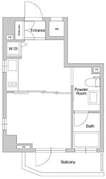 PRIMEURBAN三軒茶屋 1DKの間取図画像