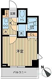 Aden駒沢大学 1Kの間取図画像