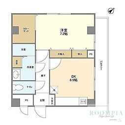 エイペックス上池台 1DKの間取図画像