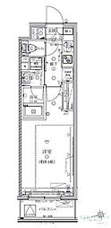 ヴァースクレイシア北馬込 1Kの間取図画像