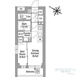 ORSUS戸越銀座 1DKの間取図画像