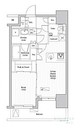 オーパスレジデンス武蔵小山 1LDKの間取図画像