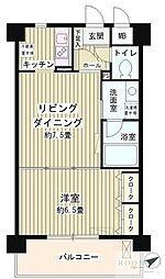 ルミエール祐天寺 1LDKの間取図画像