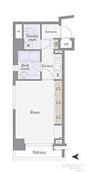 ミディアス渋谷WEST 1Kの間取図画像