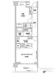 コンフォリア目黒青葉台 1LDKの間取図画像