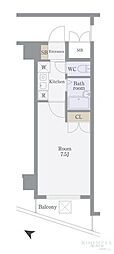 ステージファースト三宿 1Kの間取図画像