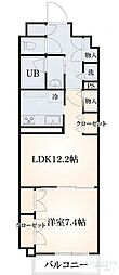 ソレイユ 1LDKの間取図画像