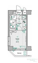 ガーラ・シティ東陽町 1Kの間取図画像