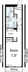 リブリ・ソナーレ 1Kの間取図画像