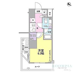 SIL西五反田 1Kの間取図画像