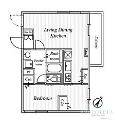 ASTILE三軒茶屋IV 1LDKの間取図画像