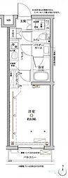 CRACIA目黒都立大学 1Kの間取図画像