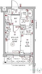クレイシア・ヴァースクレイシアIDZ中馬込 1DKの間取図画像