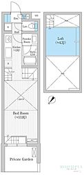 野沢ウッド ワンルームの間取図画像