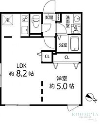 Brancheメグロ 1LDKの間取図画像