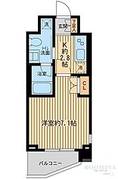 WILLTERRACEオクサワ 1Kの間取図画像