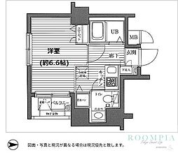 ガラ・シティ駒沢大学 1Kの間取図画像