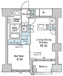 ベルファース目黒 1LDKの間取図画像