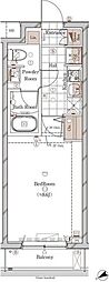 GALICIA中目黒 1Kの間取図画像