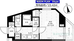 ステージファースト池尻大橋 1Kの間取図画像