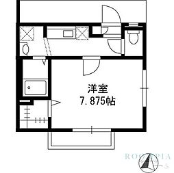 セレ中目黒 1Kの間取図画像
