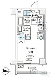 メゾン・クロイゾン ワンルームの間取図画像