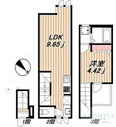 BEテラス学芸大学 1LDKの間取図画像