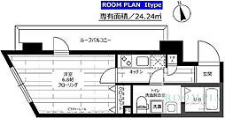 ステージファースト池尻大橋 1Kの間取図画像