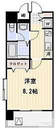 メゾン・ド・ヴィレ中目黒 1Kの間取図画像