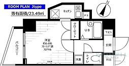 ステージファースト三宿 1Kの間取図画像