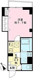 カサグラシア南大井 1Kの間取図画像