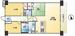 ライオンズマンション上野芝五丁 3LDKの間取図画像