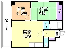 豊和ビル 2LDKの間取図画像