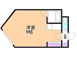 エルムハイツ中嶋 ワンルームの間取図画像