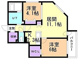 間取図画像 2LDK