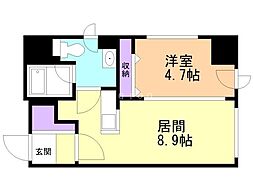 ルラシオン札幌駅前 5階1LDKの間取り