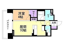 デュオヴェール札幌北大前 11階1LDKの間取り