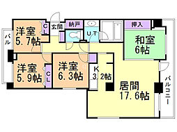 エスセーナ北10条ルネス 9階