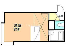 ツインコートA ワンルームの間取図画像