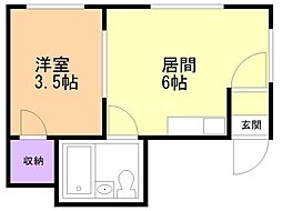 パレス38 2階/203