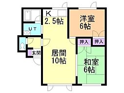 メゾン・ド・25 2LDKの間取図画像